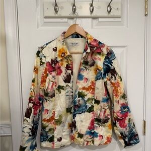 Coldwater Creek Multicolor Floral Blazer